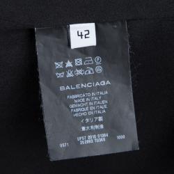Balenciaga Black Notched Collar Tailored Blazer L