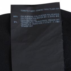 Pre Owned Balenciaga Black Draped Long Sleeve Shift Dress M