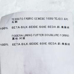 Pre Owned فستان بالنسياغا تصميم ملتف غير متماثل حرير منقوش متعدد الألوان M