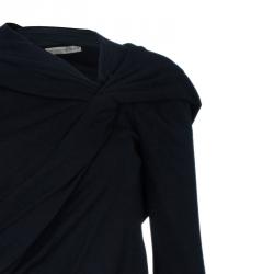 مملوكة مسبقًا فستان بالنسيياغا أسود كتف درابيه S