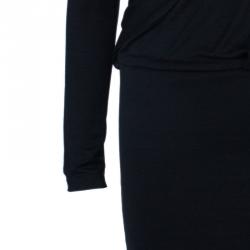 مملوكة مسبقًا فستان بالنسيياغا أسود كتف درابيه S