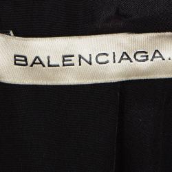 Pre Owned Balenciaga Pink Wool Classic Long Coat M