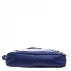 Pre Owned Balenciaga Electric Blue Leather Town RSH Shoulder Bag
