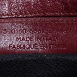 Pre Owned Balenciaga Burgundy Leather Mini RGH City Tote