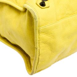 Pre Owned Balenciaga Yellow Leather Classic City RH Tote
