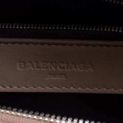 مملوكة مسبقًا Balenciaga Dark Beige Leather Small Le Dix Top Handle Bag