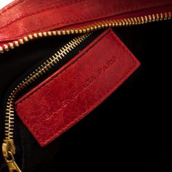 Pre Owned Balenciaga Red Leather Classic City GGH Tote