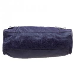 Pre Owned Balenciaga Purple Lambskin Classic City Tote