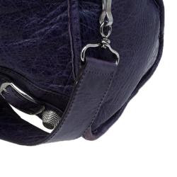 Pre Owned Balenciaga Purple Lambskin Classic City Tote