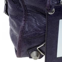 Pre Owned Balenciaga Purple Lambskin Classic City Tote