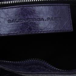 Pre Owned Balenciaga Purple Lambskin Classic City Tote