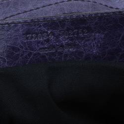 Pre Owned Balenciaga Purple Lambskin Classic City Tote