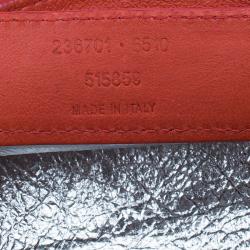 Pre Owned Balenciaga Red Leather Papier A4 Tote