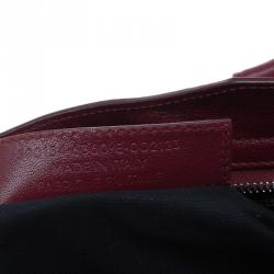 Pre Owned حقيبة بالنسياغا سيتي باغ جلد عنابي كلاسيكية بحروف ميتالك