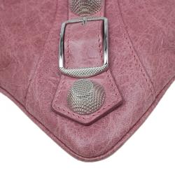 Pre Owned Balenciaga Pink Lambskin Leather Flat Clutch