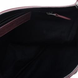 Pre Owned Balenciaga Pink Lambskin Leather Flat Clutch