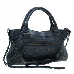 مملوكة مسبقًا Balenciaga Black Leather First Classic Bag