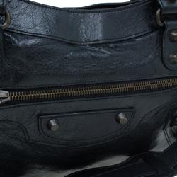 مملوكة مسبقًا Balenciaga Black Leather First Classic Bag