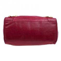 Pre Owned حقيبة يد بالنسياغا جاينت 21 فيلو جلد أحمر