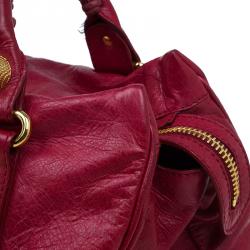 Pre Owned حقيبة يد بالنسياغا جاينت 21 فيلو جلد أحمر