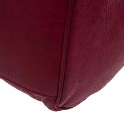 Pre Owned حقيبة يد بالنسياغا جاي نت 21 فيلو جلد أحمر