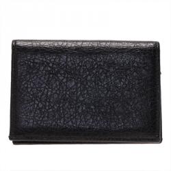 Pre Owned Balenciaga Black Leather Arena Double Card Holder