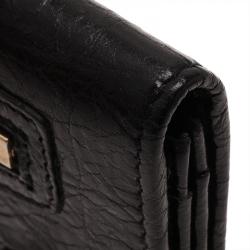 Pre Owned Balenciaga Black Leather Arena Double Card Holder