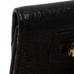 Pre Owned Balenciaga Black Leather Arena Double Card Holder