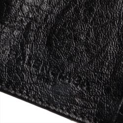 Pre Owned Balenciaga Black Leather Arena Double Card Holder