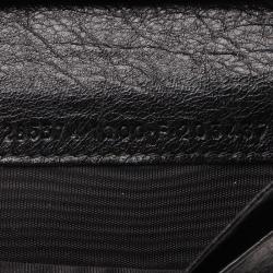 Pre Owned Balenciaga Black Leather Arena Double Card Holder