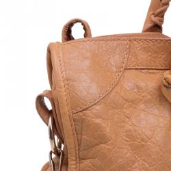 مملوكة مسبقًا Balenciaga Rose Blush Lambskin Leather Giant 12 Rose Gold City Bag