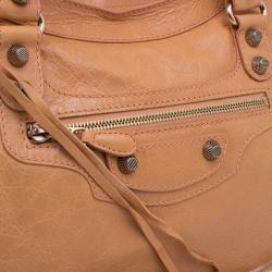 مملوكة مسبقًا Balenciaga Rose Blush Lambskin Leather Giant 12 Rose Gold City Bag