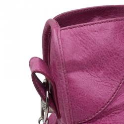 Pre Owned Balenciaga Pink Lambskin Leather GSH Part Time Tote