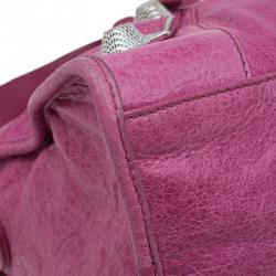 Pre Owned Balenciaga Pink Lambskin Leather GSH Part Time Tote