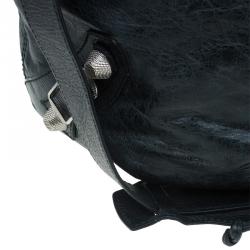 Balenciaga Dark Green Leather GSH Pompon Bag