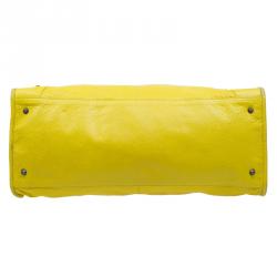 مملوكة مسبقًا حقيبة عمل بالنسياغا كلاسيك RH جلد خروف أصفر