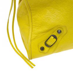 مملوكة مسبقًا حقيبة عمل بالنسياغا كلاسيك RH جلد خروف أصفر