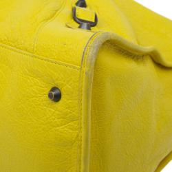 مملوكة مسبقًا حقيبة عمل بالنسياغا كلاسيك RH جلد خروف أصفر