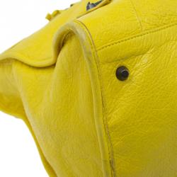 مملوكة مسبقًا حقيبة عمل بالنسياغا كلاسيك RH جلد خروف أصفر
