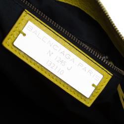 مملوكة مسبقًا حقيبة عمل بالنسياغا كلاسيك RH جلد خروف أصفر