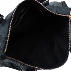 Balenciaga Black Lambskin Leather Giant 21 Rose Gold hardware Work Bag