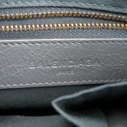 مملوكة مسبقًا حقيبة كتف بالنسياغا هيب جلد خروف غريس فوسيل رصاصي