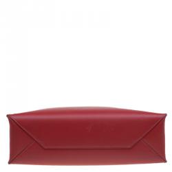 Pre Owned حقيبة بالنسياغا كابل شوبر صغيرة جلد حمراء