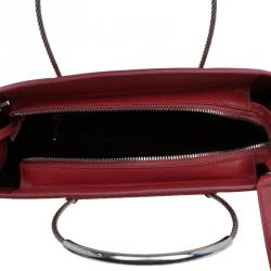 Pre Owned حقيبة بالنسياغا كابل شوبر صغيرة جلد حمراء