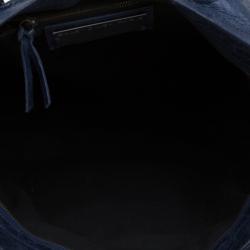 Pre Owned Balenciaga Navy Blue Leather Classic City RH Tote