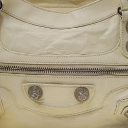 Pre Owned Balenciaga Cream Leather Classic City GSH Tote