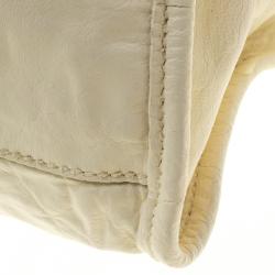 Pre Owned Balenciaga Cream Leather Classic City GSH Tote