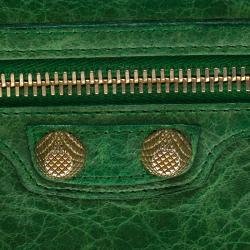 Pre Owned محفظة بالنسياغا ماني RGH كونتينينتال كلاسيك جلد خضراء