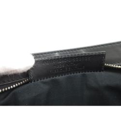 Balenciaga Bi Color Canvas/Leather Navy Pouch Bag
