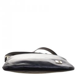 Bally Black Leather Messenger Bag